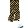 Black Printed Pajama Pant Sleepwear for Adults, Men and Women (Small)