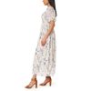 Women's Eliza Pleated Bodice Puff Sleeve Chiffon Maxi Dress