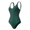 Womens One Piece Swimsuit Tummy Control Bathing Suit Sexy Deep V Neck Cheeky High Cut Swimwear