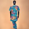 African Clothing for Women Short Sleeve Shirt and Print Pants 2 Piece Set Tracksuit Plus Size Dashiki Casual Outfit
