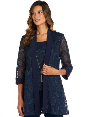 Soutache Jacket and Tank Pantsuit Set