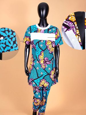 African Clothing for Women Short Sleeve Shirt and Print Pants 2 Piece Set Tracksuit Plus Size Dashiki Casual Outfit