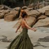 Maxi Boho Skirt Long Pockets Cotton Hippie Bohemian Elastic Waist Gypsy Skirt