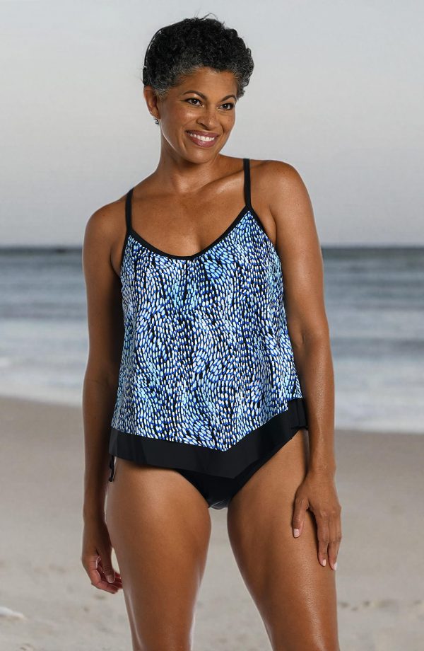 81AYwPH-iDL.jpg Women's V-Neck Flutter Tankini Swimsuit Top