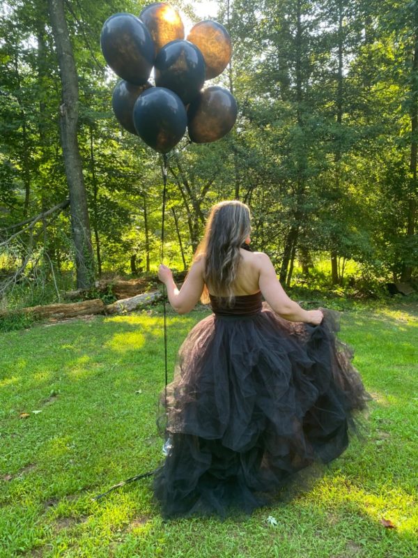 81C1VA4DeDL.jpg Wedding Planning Women's Long Maxi Tulle Special Occasion Bustle Night Out Black Skirt