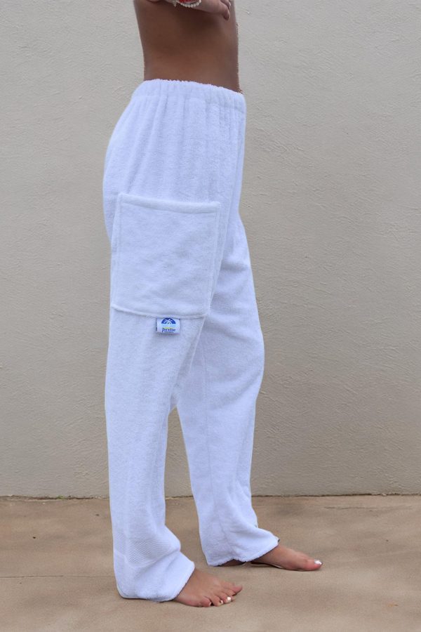 Co. Towel Pants for Swimmers – Cotton Terry Towel Pants – Beach Coverup – Resort Wear – Swim wear