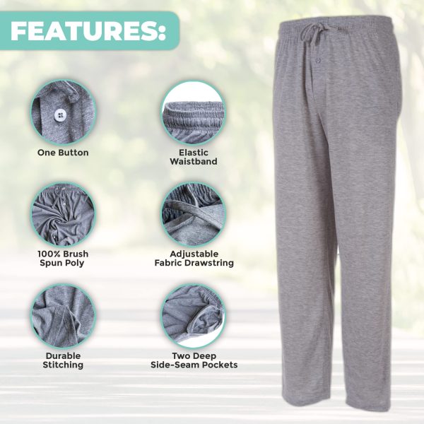 81I4Rv2dkKL.jpg Mens Lounge Pants with Pockets - Mens Pajama Pants - Lounge Pants Men, Up to 3XL Pack of 3