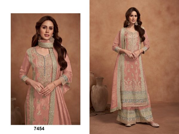 Eid festival ready to wear salwar kameez embroidered pakistani shalwar suit for women 2798