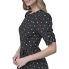 womens Jewel Neck Scuba Crepe Dress