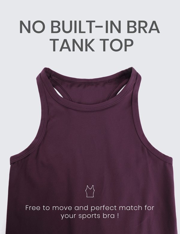81MGzRWuNL.jpg Butterluxe Womens Racerback Workout Tank Tops High Neck Sleeveless Camisole Athletic Gym Shirts