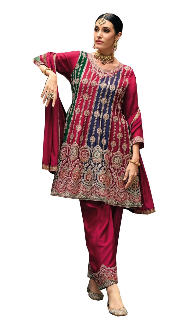 81MR2BP4N9L.jpg Ready to wear indian Pakistani embroidered pamplin style salwar kameez for Women 2704