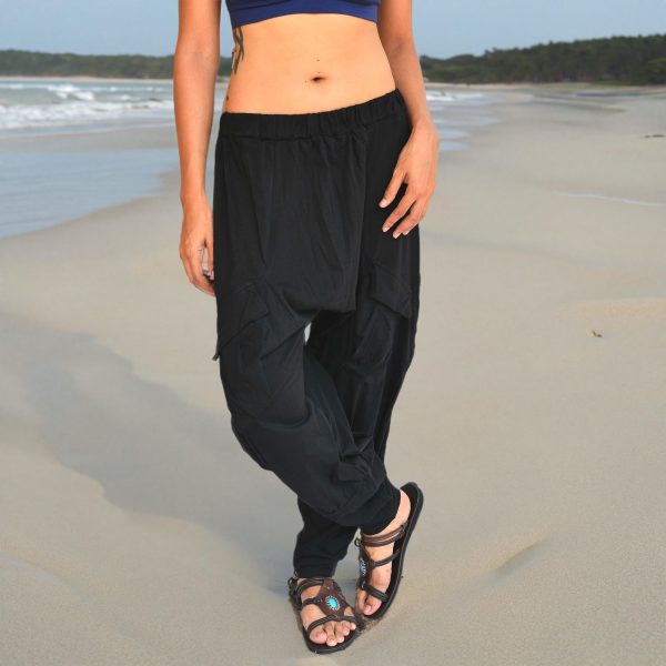 81Np4wAiQQL.jpg Casual Lounge Pants Yoga Harem Trousers Men Women 2 Pockets
