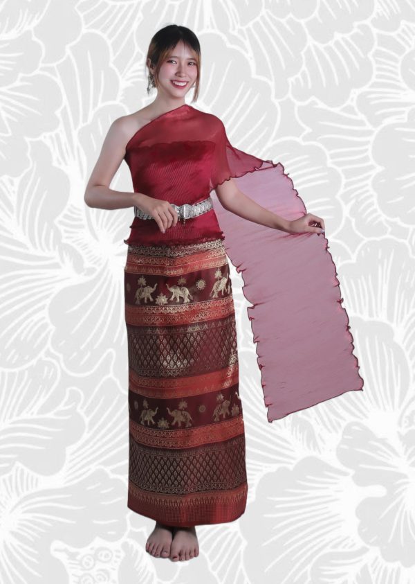 81P76666MUL.jpg Brand Traditional Thailand Luxurious Silk Wrap Skirt Thai Formal Sarong