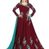 Women's Georgette Embroidery Anarkali Suit Set Stitched