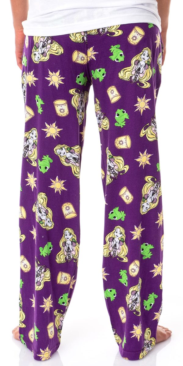 81S6hrK58L.jpg Disney Tangled Adult Rapunzel Pascal and Lanterns Pajama Lounge Sleep Pants for Men and Women