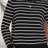 Women's 2 Piece Striped Sweater Set Casual Fall Long Sleeve Knit Pullover Midi Skirts Matching Travel Outfits