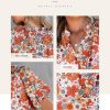 Women's Casual V Neck Floral Print Smocked Short Sleeve Chiffon Blouses Bohemian Top Shirts