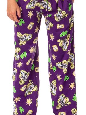 Disney Tangled Adult Rapunzel Pascal and Lanterns Pajama Lounge Sleep Pants for Men and Women