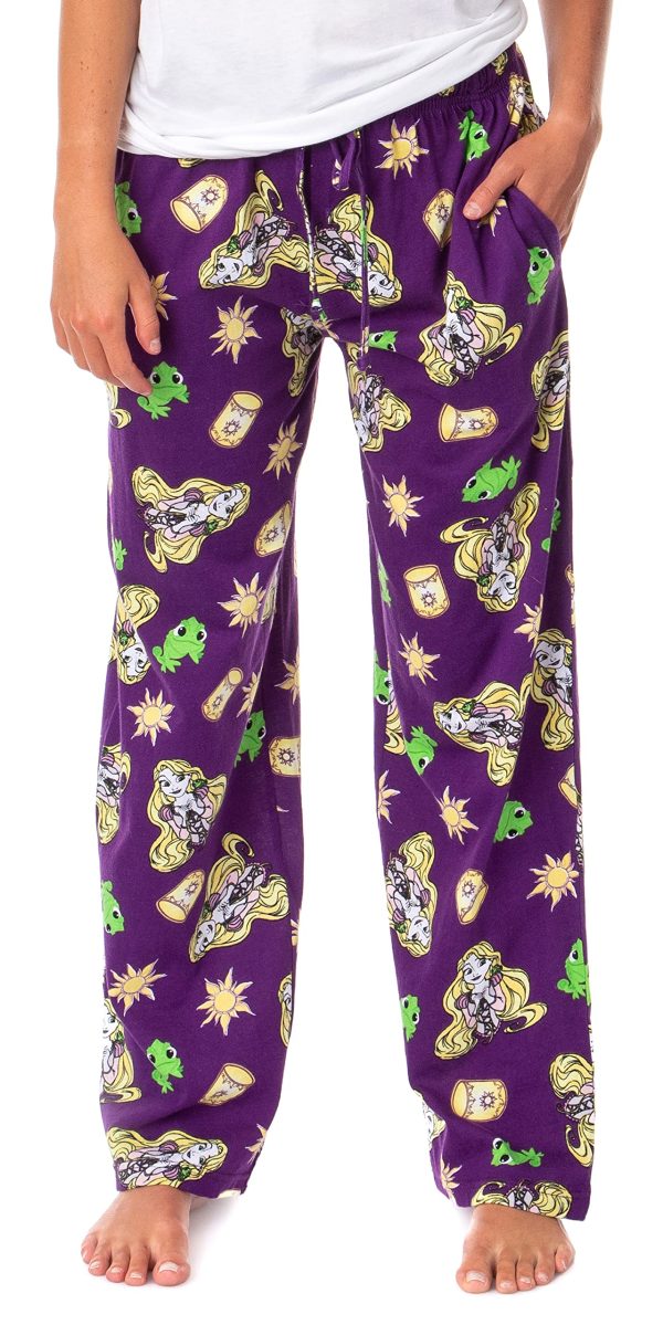 81YZ0sF6gxL.jpg Disney Tangled Adult Rapunzel Pascal and Lanterns Pajama Lounge Sleep Pants for Men and Women
