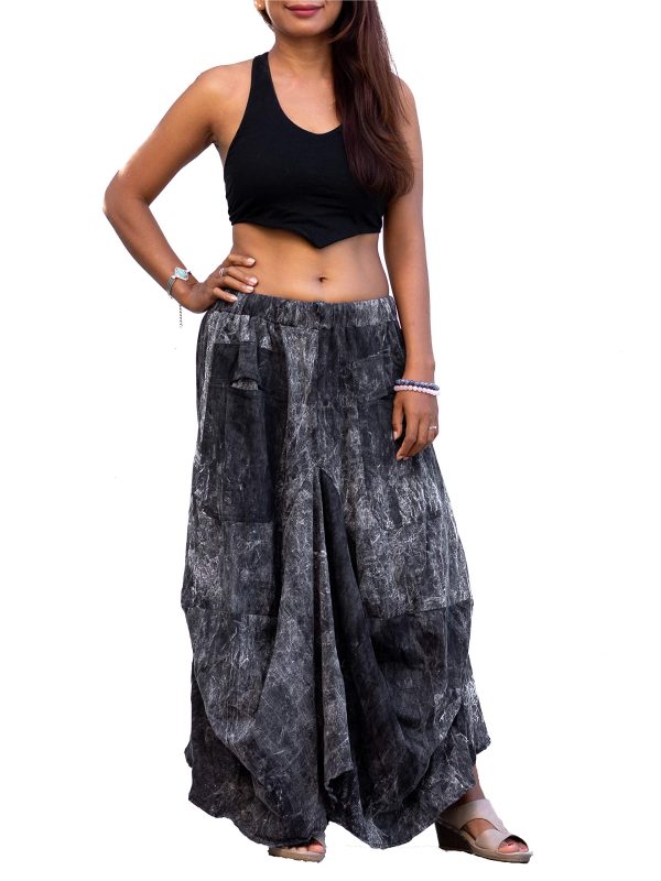 81aFA2jjNVL.jpg Women's Maxi Skirt Bohemian with Pockets Gypsy Elastic High Waist Cotton
