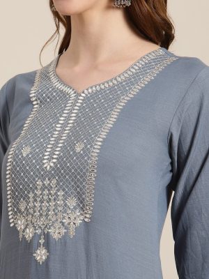 kurti set for women with dupatta party wear indian style kurta set for women