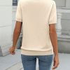 Womens Summer Short Sleeve Tops Crew Neck Lightweight Pullover Sweaters Loose Dressy Casual Blouse Basic Clothes