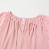 Spring Summer Tops for Women 2025 Dressy Casual V Neck Blouses Cute 3/4 Sleeve Length Babydoll Tops