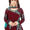 Women's Georgette Embroidery Anarkali Suit Set Stitched
