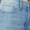 Straight High Rise Vintage Zipped up Wash Split Thigh Midi Denim Skirt Without Belt