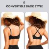 Womens Bikini Top A-C Adjustable Spaghetti Straps Bathing Suit Scoop Neck Padded Swimsuit Bra