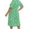 Women's Inset Waist Midi Short Sleeve