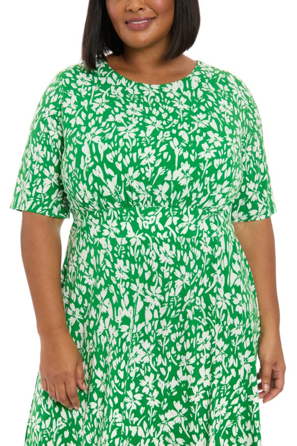 Women's Inset Waist Midi Short Sleeve