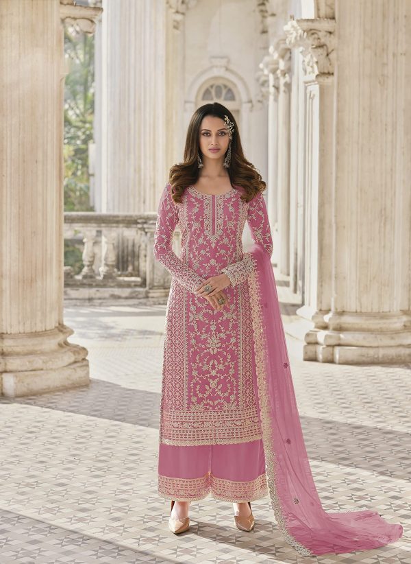 91512HBr0-L.jpg Heni Fashion Womens Indian Pakistani Ethnic Wear Designer Straight Salwar Kameez Palazzo Suit Ready To Wear