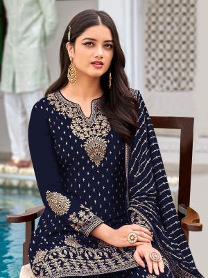 Ready to Wear Indian/Pakistani Style Ethnic Wear Party Wear Plazzo Salwar Suit for Women's