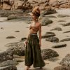 Maxi Boho Skirt Long Pockets Cotton Hippie Bohemian Elastic Waist Gypsy Skirt