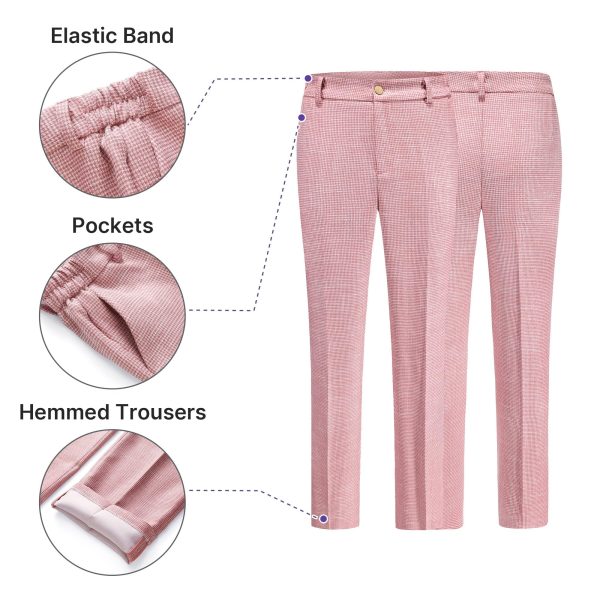 91cqhJXm39L.jpg Women's Suit 2 Piece Set Buiness Pants Suit for Women Pinstripe Houndstooth Blazer