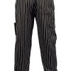 Chalk Stripe Baggy Cargo Chef Pants for Men and Women – Drawstring Waist