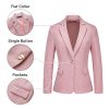 Women's Suit 2 Piece Set Buiness Pants Suit for Women Pinstripe Houndstooth Blazer