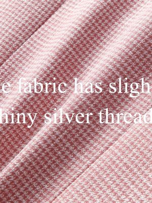 Women's Suit 2 Piece Set Buiness Pants Suit for Women Pinstripe Houndstooth Blazer